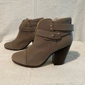 Rag & Bone Stone Waxy Ankle Boots with Block Heel, NIB, 7.5/37.5 EU, $280
